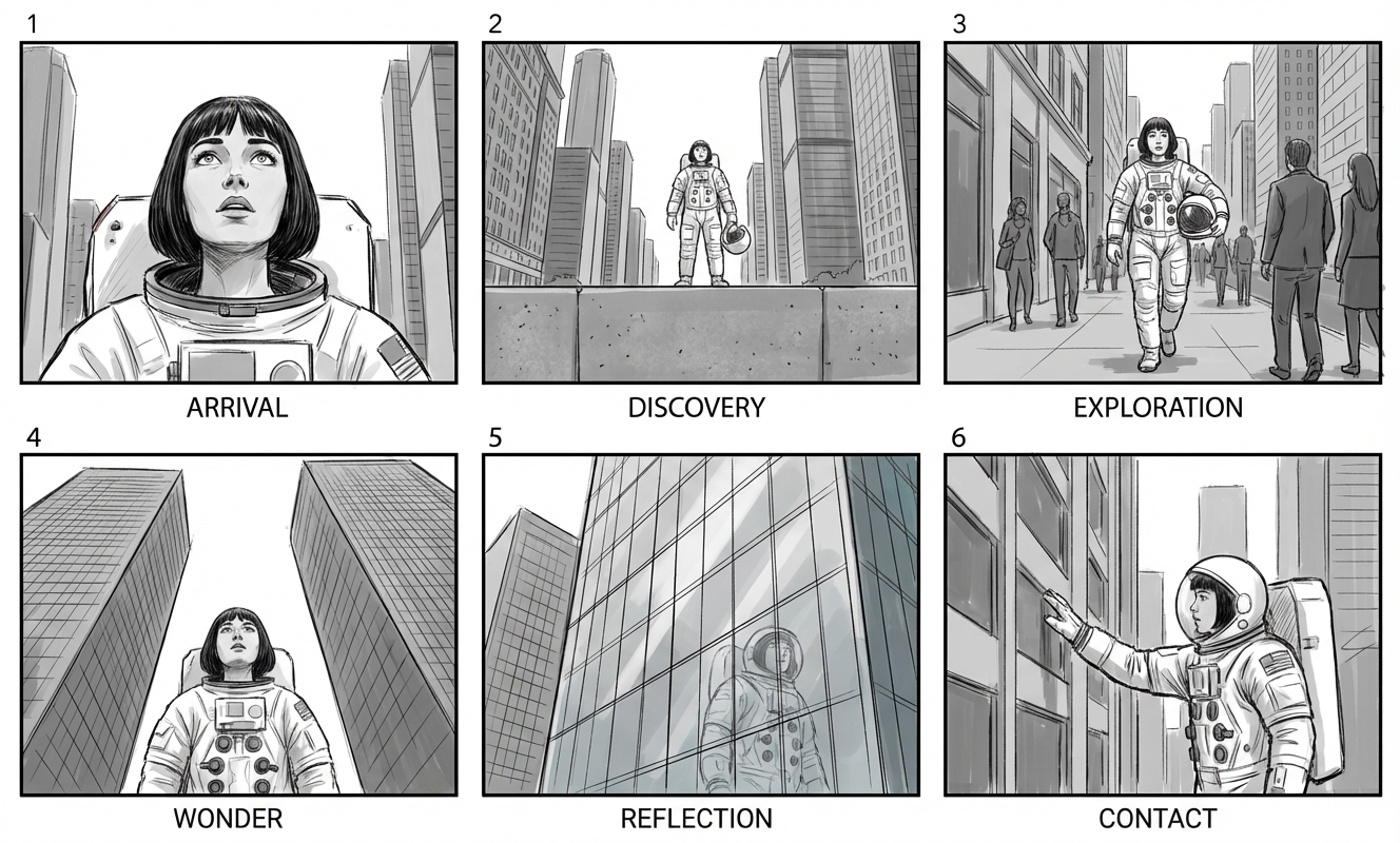 nano banana 分镜图 提示词